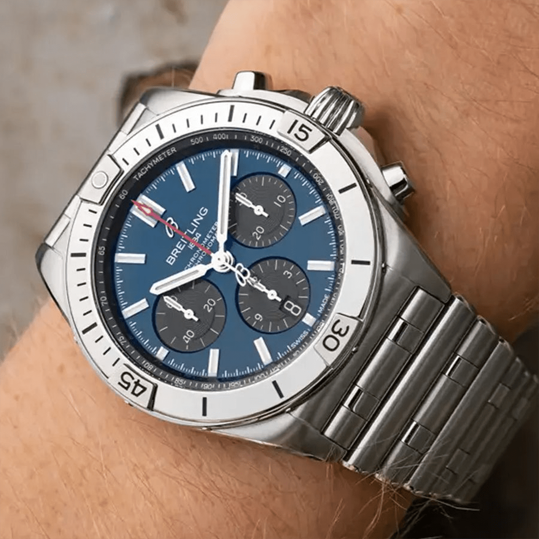 Breitling Chronomat B01 Blue Dial Automatic Watch AB0134101C1A1 thumbnail 5