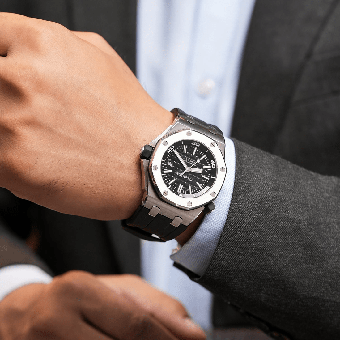 Audemars Piguet Royal Oak Offshore Diver Black Dial Watch 15703ST.OO.A002CA.01 thumbnail 6