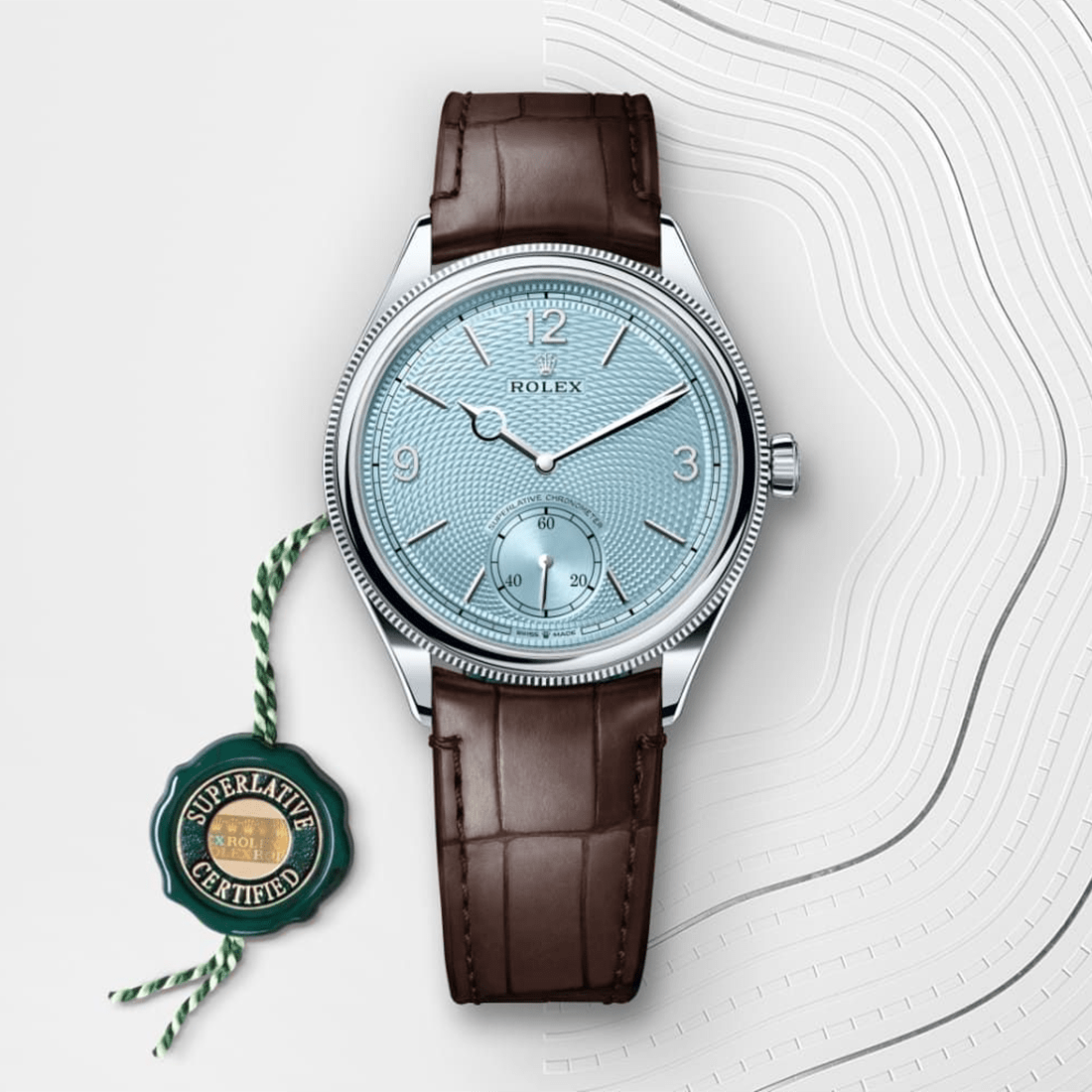 Rolex Perpetual 1908, Platinum 39 Blue Dial Watch M52506-0002 thumbnail 2