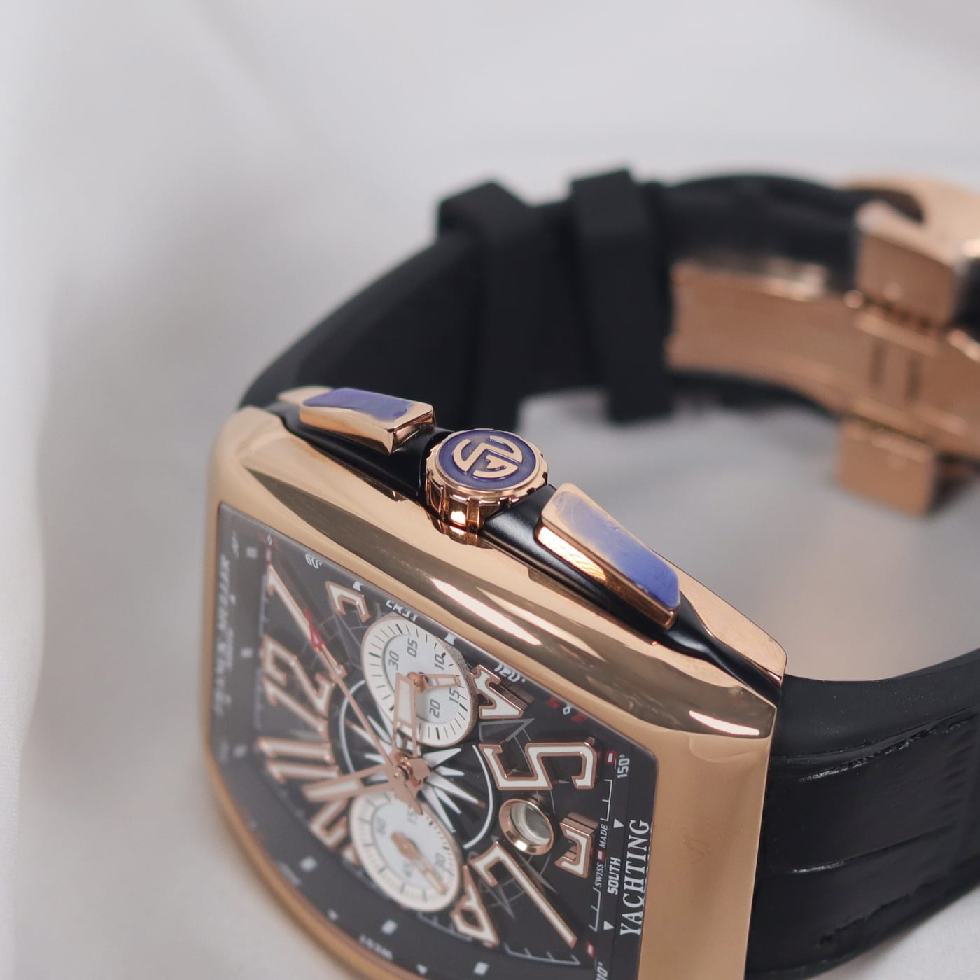 Franck Muller Vanguard Yachting Chronograph 18k Rose Gold Case Black Dial Watch V 45 CC DT YACHT (NR)-5N thumbnail 6