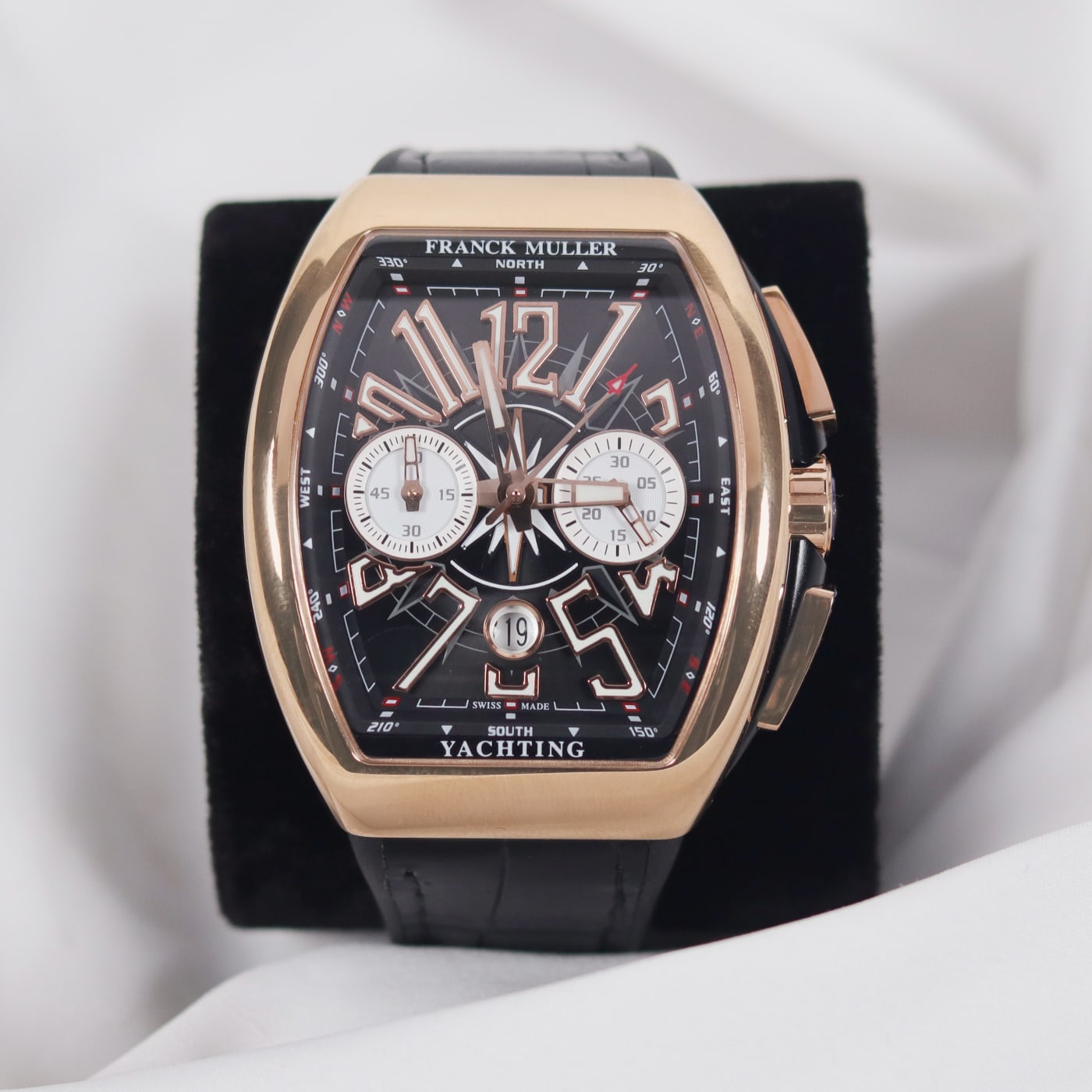 Franck Muller Vanguard Yachting Chronograph 18k Rose Gold Case Black Dial Watch V 45 CC DT YACHT (NR)-5N thumbnail 2