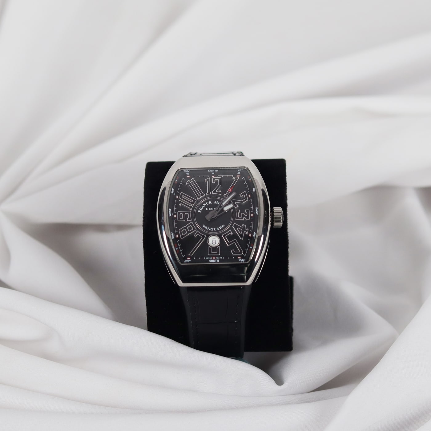Franck Muller Vanguard Mens 18K White-Gold Case Rubber Strap Swiss Watch V 45 SC DT AC NR AC thumbnail 3