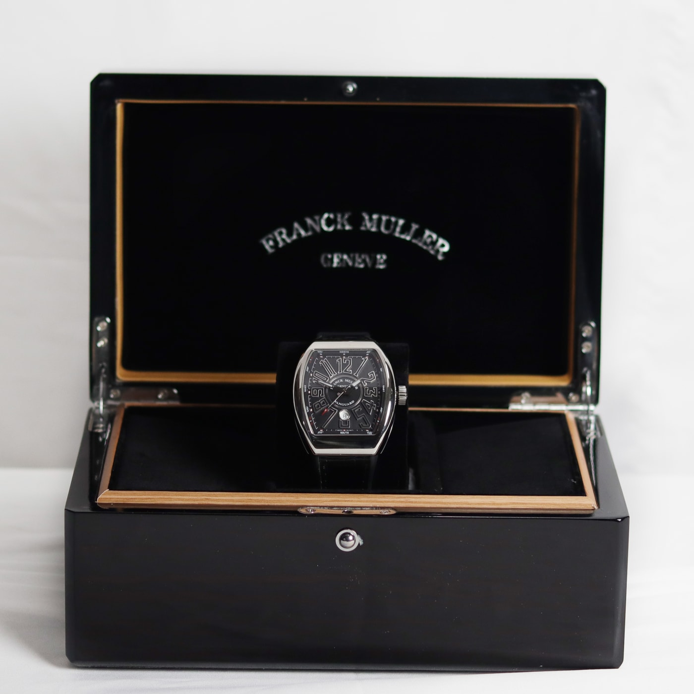 Franck Muller Vanguard Mens 18K White-Gold Case Rubber Strap Swiss Watch V 45 SC DT AC NR AC thumbnail 7