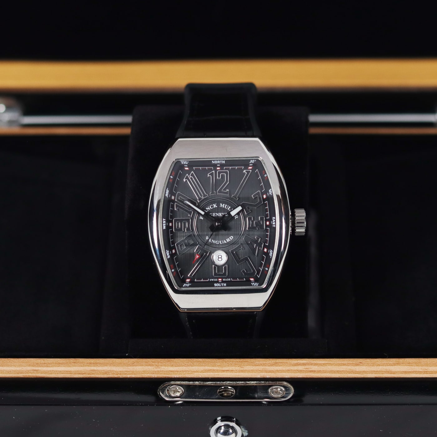 Franck Muller Vanguard Mens 18K White-Gold Case Rubber Strap Swiss Watch V 45 SC DT AC NR AC thumbnail 6