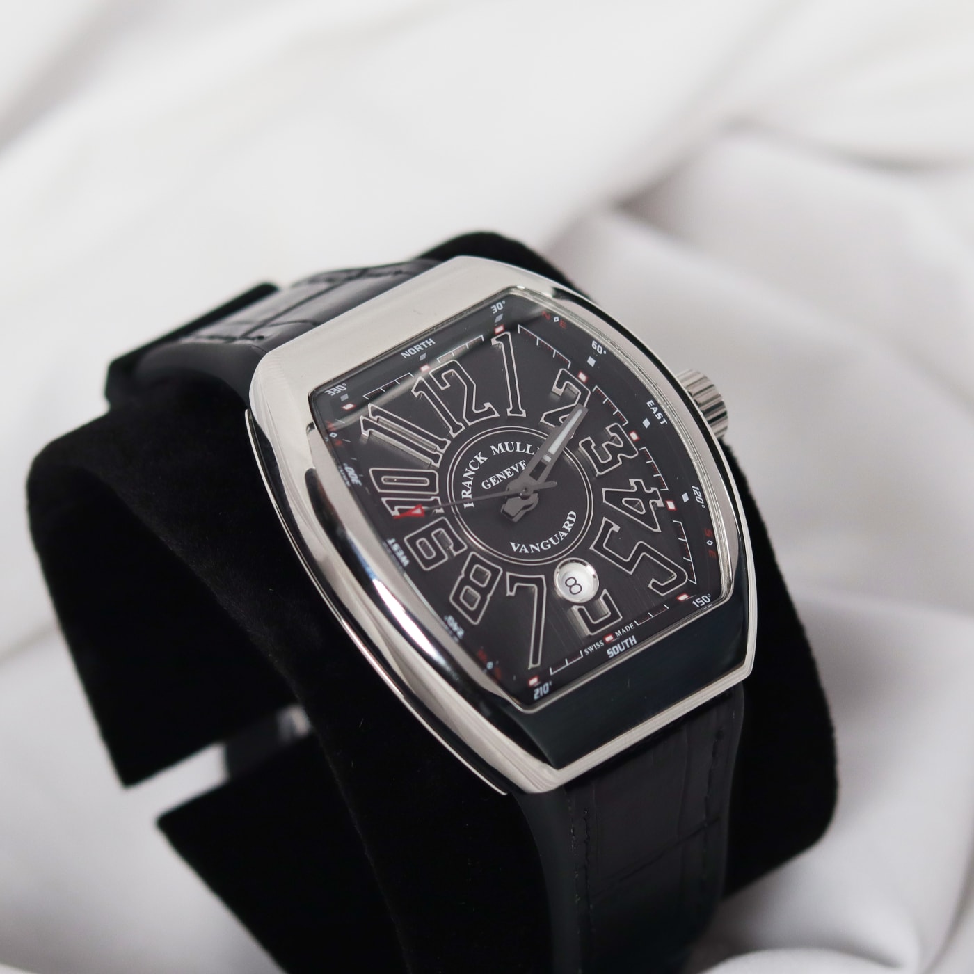 Franck Muller Vanguard Mens 18K White-Gold Case Rubber Strap Swiss Watch V 45 SC DT AC NR AC thumbnail 2