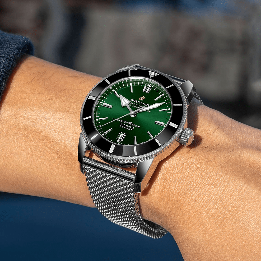 Breitling Superocean Heritage B20 Automatic Green Dial Watch AB2020121L1A1 thumbnail 5