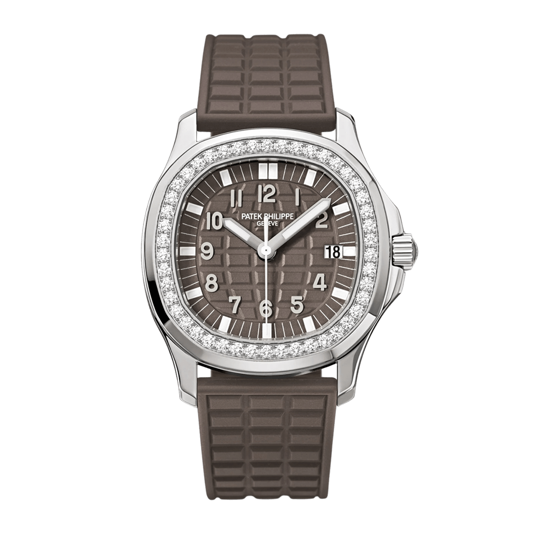 Patek Philippe Aquanaut Steel Diamond Brown Dial Women Watch 5067A-023