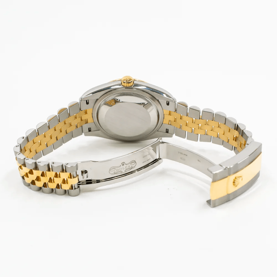 Rolex Datejust Yellow Gold & Steel Jubilee Champagne Palm Dial Watch 126233-0037 thumbnail 4