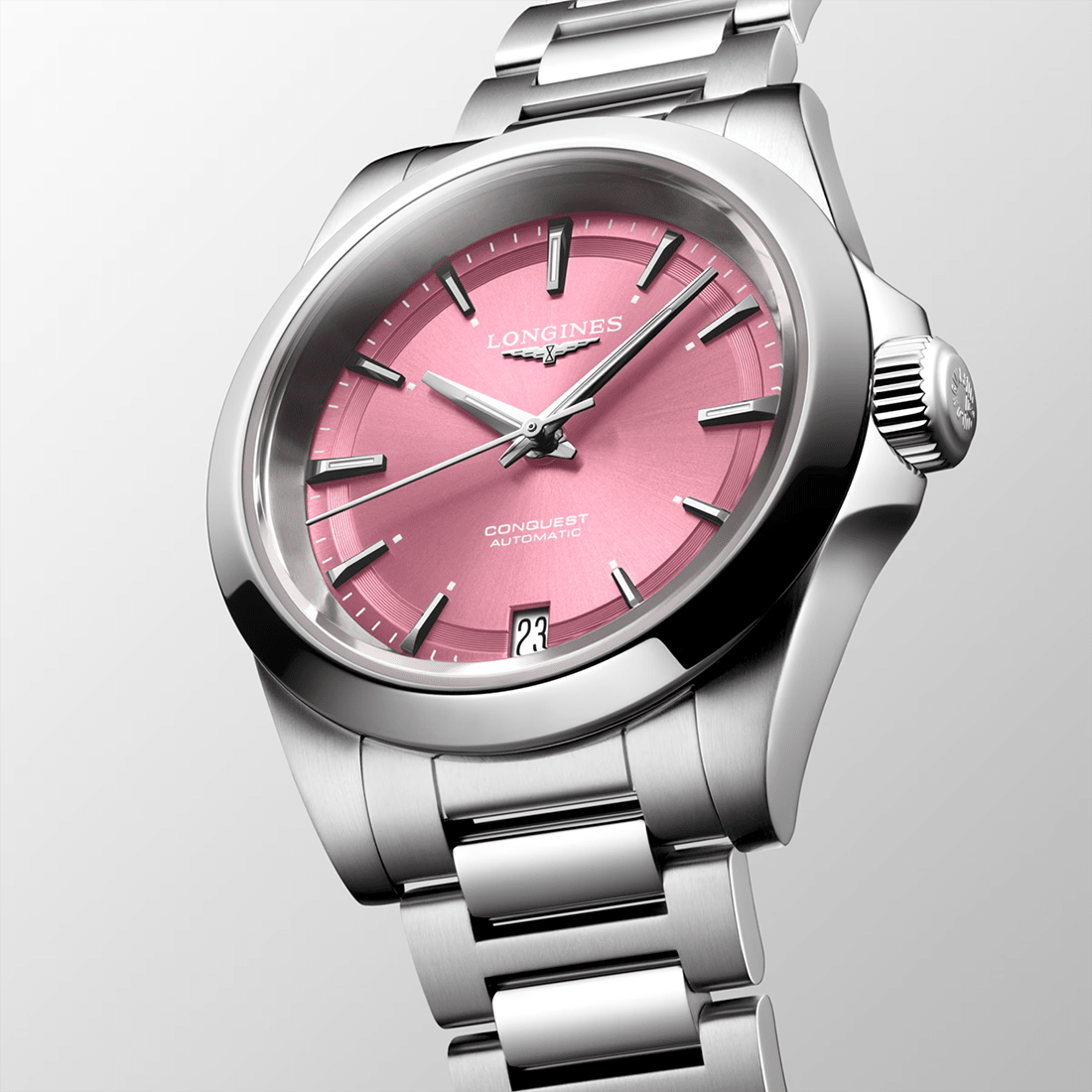 Longines Conquest 34mm Automatic Pink Dial Watch L3.430.4.99.6 thumbnail 2