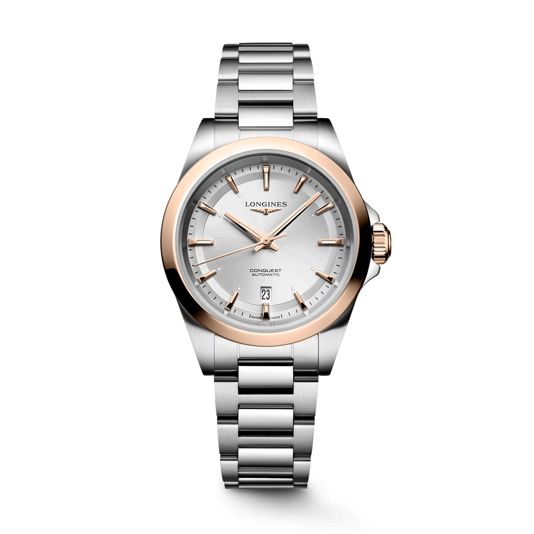 Longines Conquest Two-Tone Silver Dial Watch L3.320.5.72.6