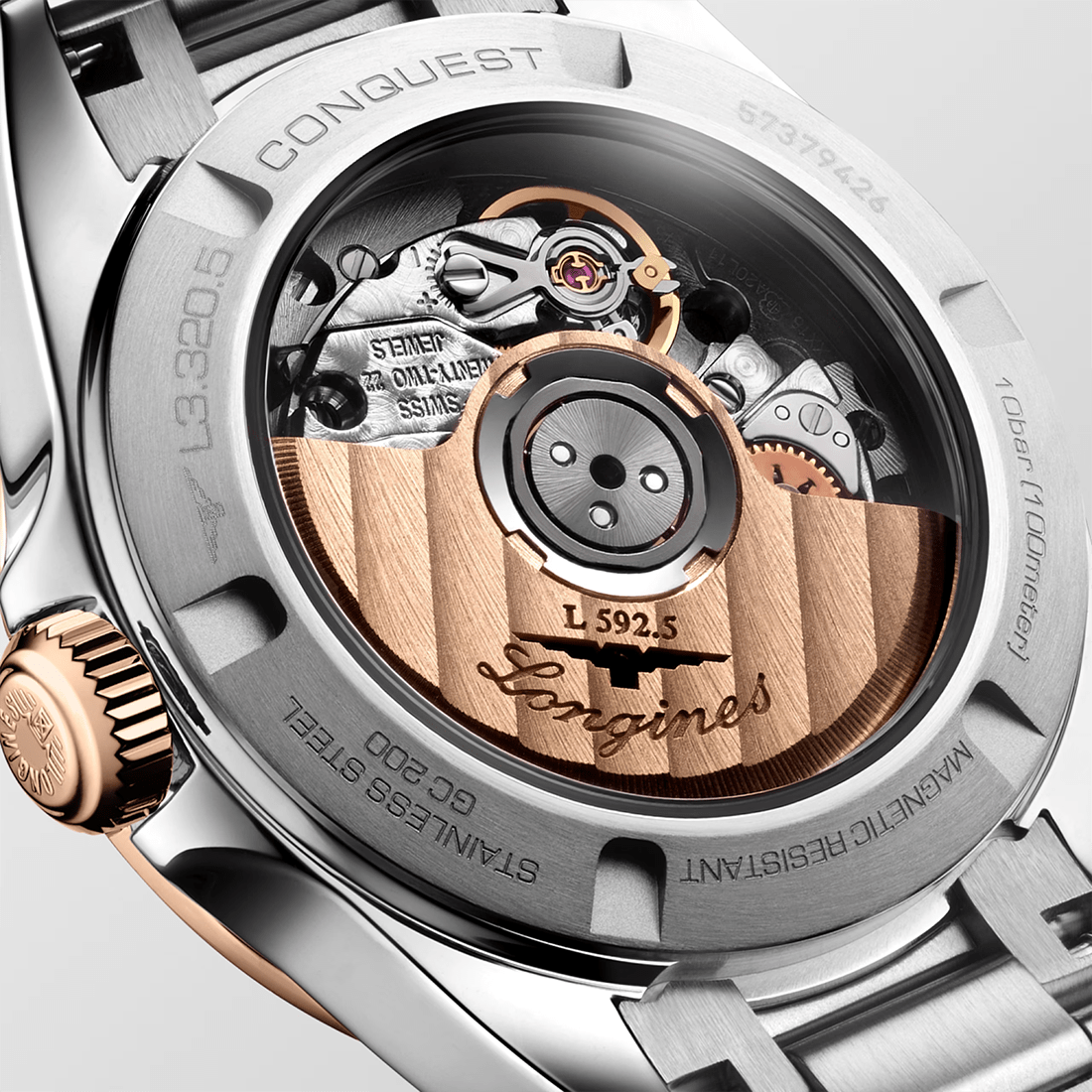 Longines Conquest Two-Tone Silver Dial Watch L3.320.5.72.6 thumbnail 6
