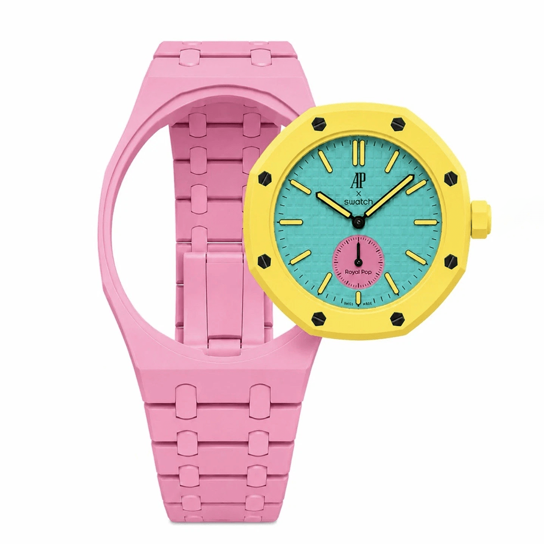 Audemars Piguet × Swatch Royal Pop "OTG ROZ" Pink Strap, Pocket Watch SO30Z100 thumbnail 2