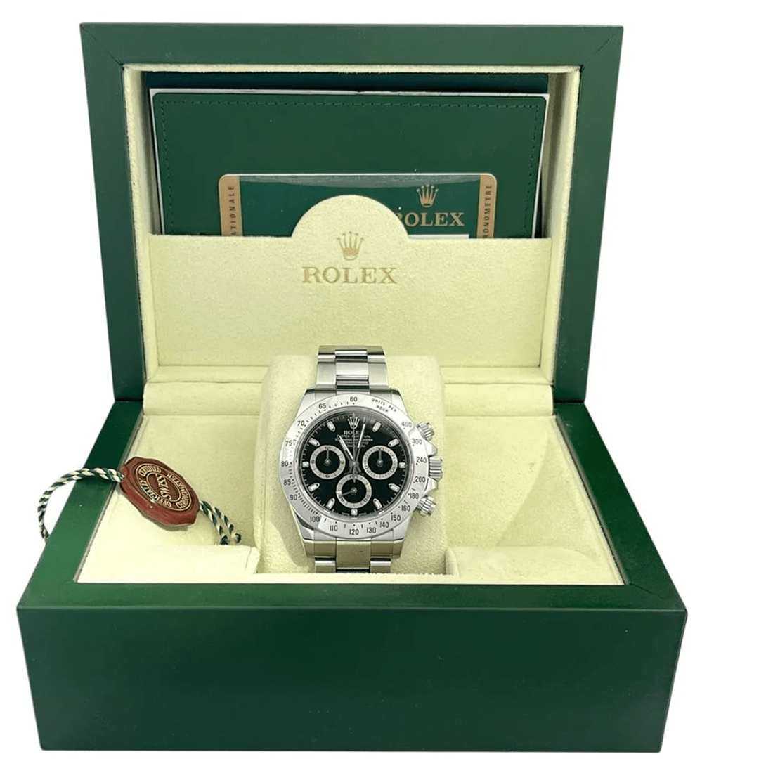 Rolex Cosmograph Daytona Stainless Steel Black Dial Watch 116520 thumbnail 2