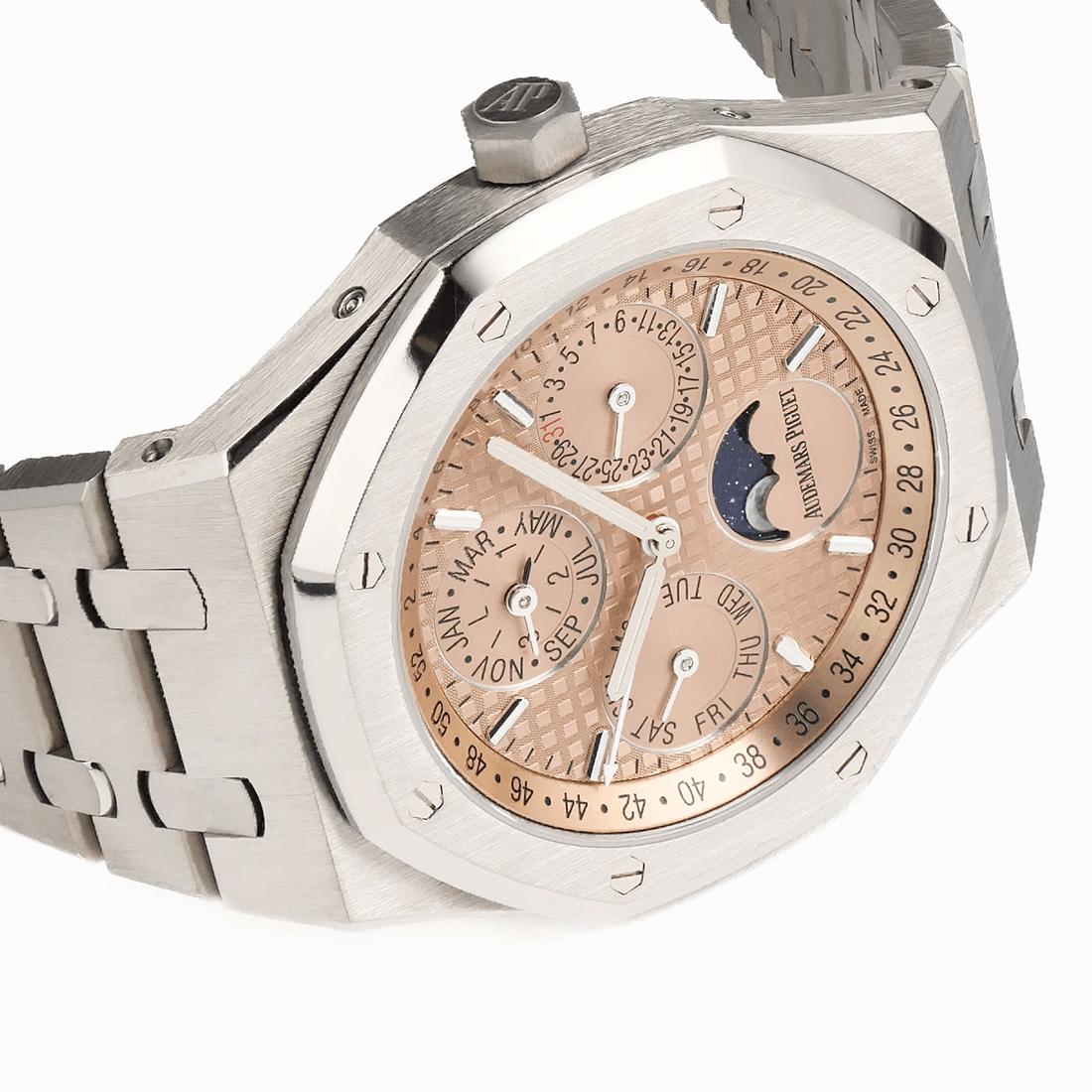 Audemars Piguet Royal Oak Perpetual Calendar "Salmon" Dial Watch 26615TI.OO.1220TI.01 thumbnail 3
