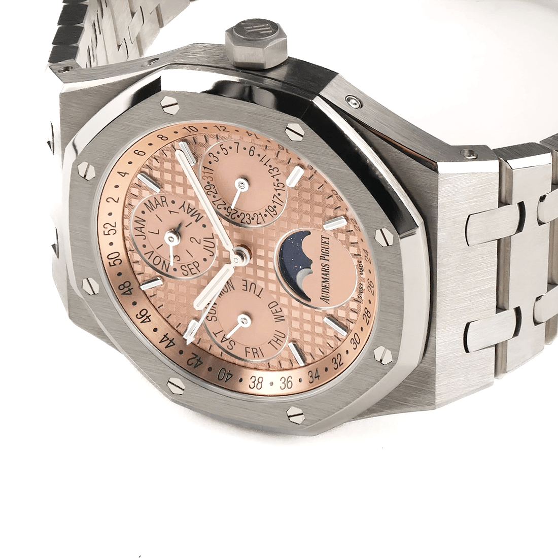 Audemars Piguet Royal Oak Perpetual Calendar "Salmon" Dial Watch 26615TI.OO.1220TI.01 thumbnail 4