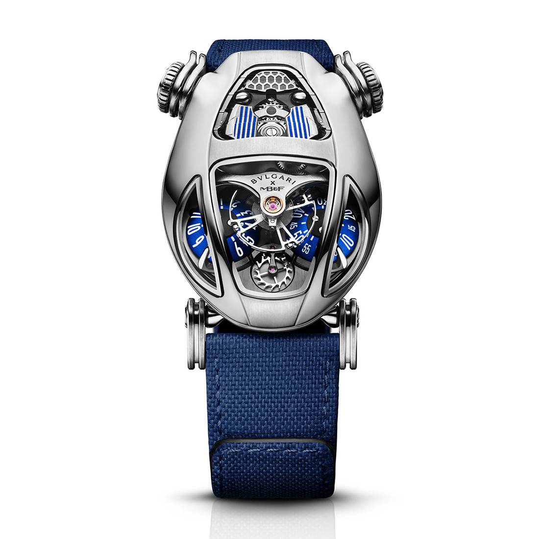 MB&F x Bvlgari Serpenti Titanium Blue Strap Watch 101.TL.BU