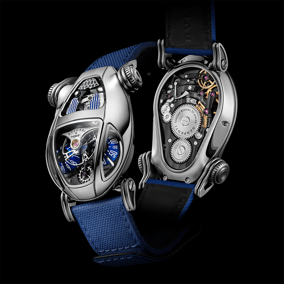MB&F x Bvlgari Serpenti Titanium Blue Strap Watch 101.TL.BU thumbnail 4