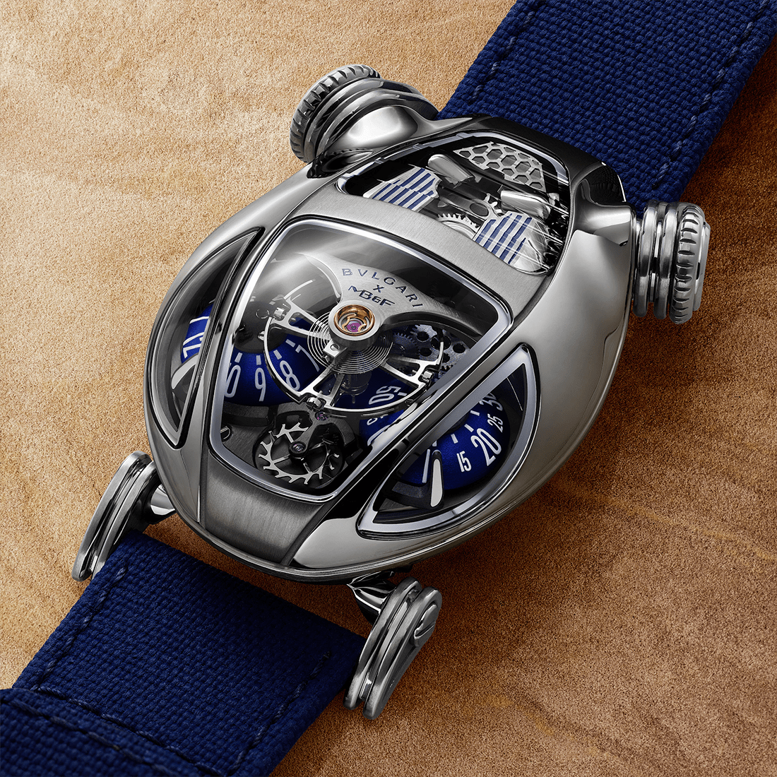 MB&F x Bvlgari Serpenti Titanium Blue Strap Watch 101.TL.BU thumbnail 6