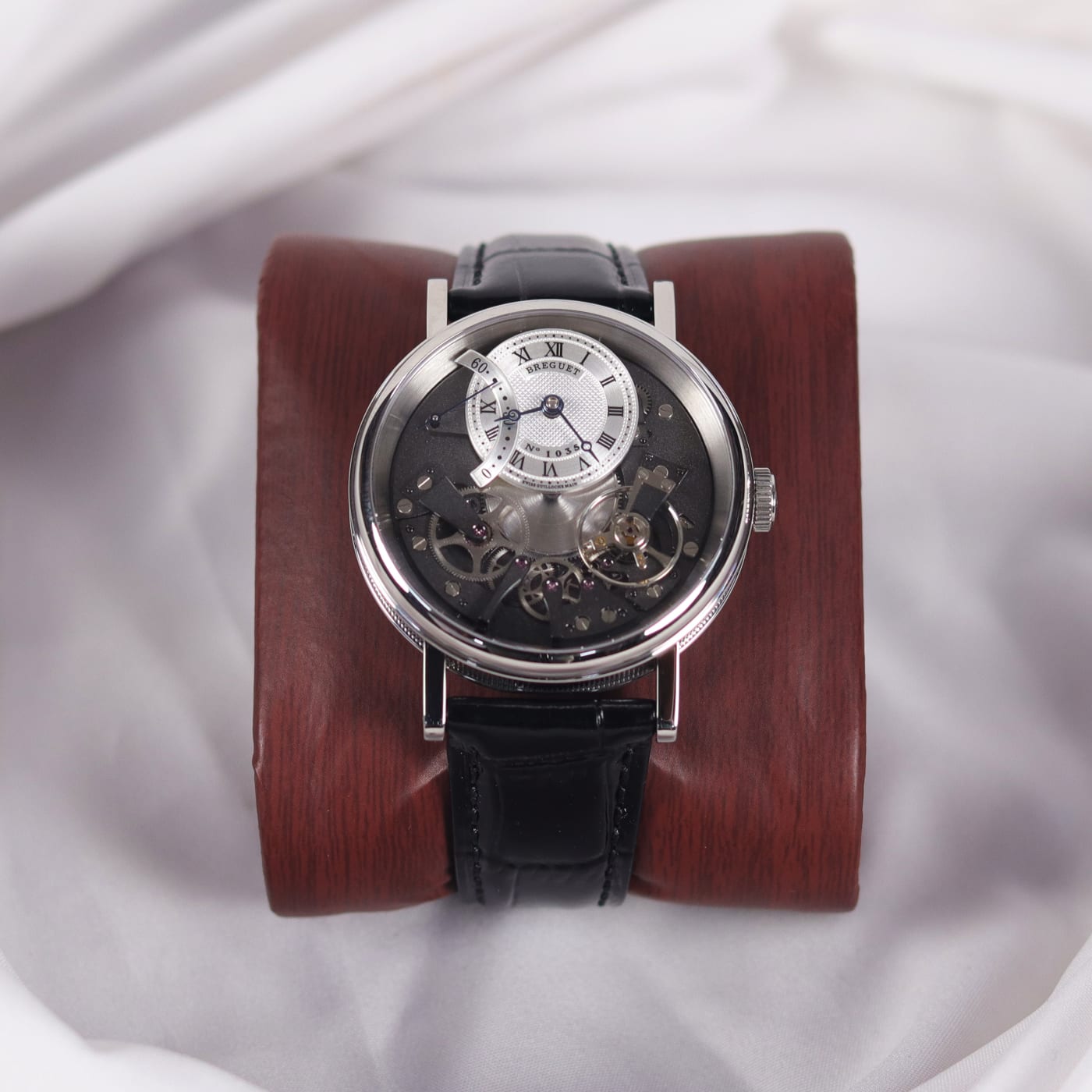 Breguet Tradition Automatique Seconde Rétrograde 40mm 18k White Gold Watch 7097BB/G1/9WU thumbnail 4