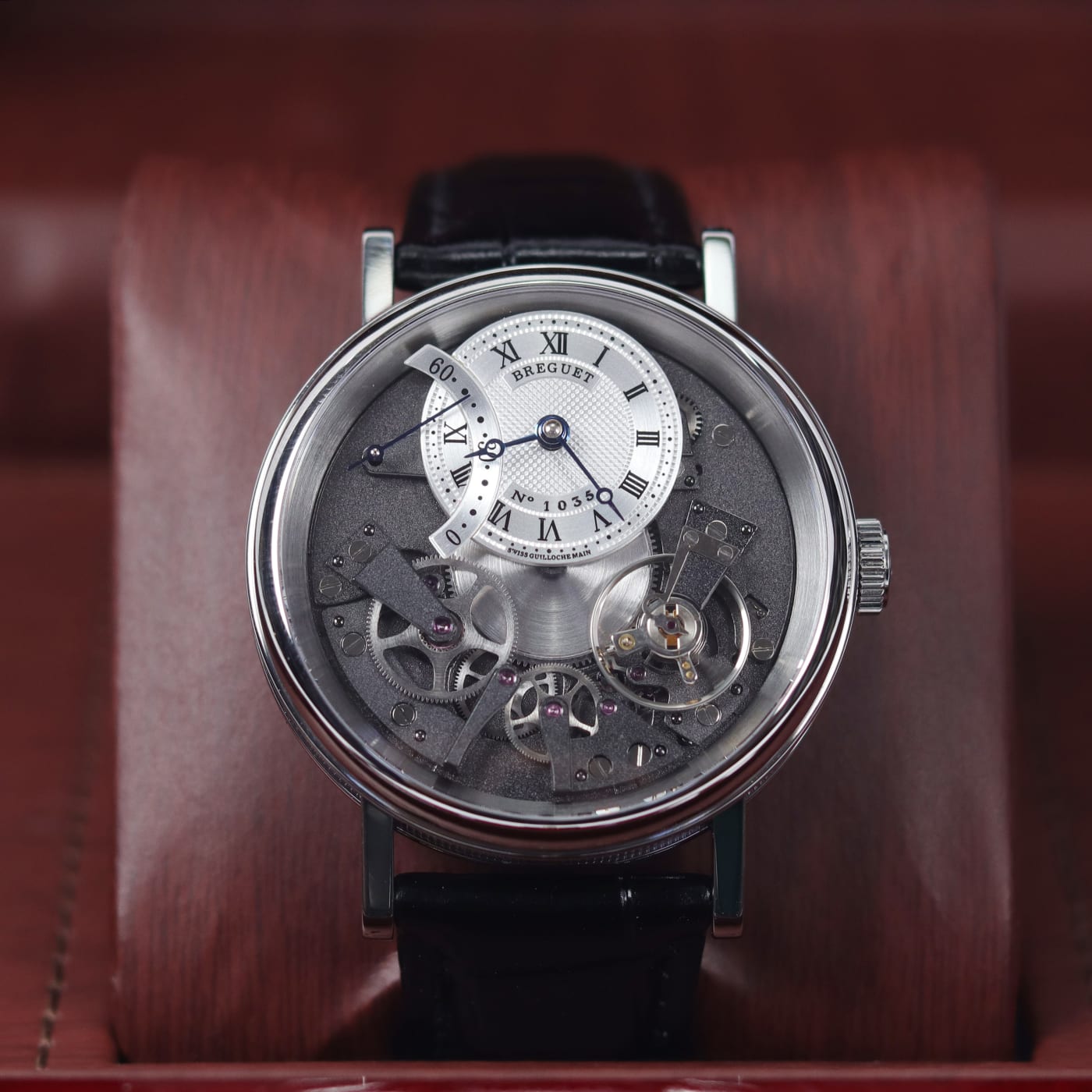 Breguet Tradition Automatique Seconde Rétrograde 40mm 18k White Gold Watch 7097BB/G1/9WU thumbnail 5