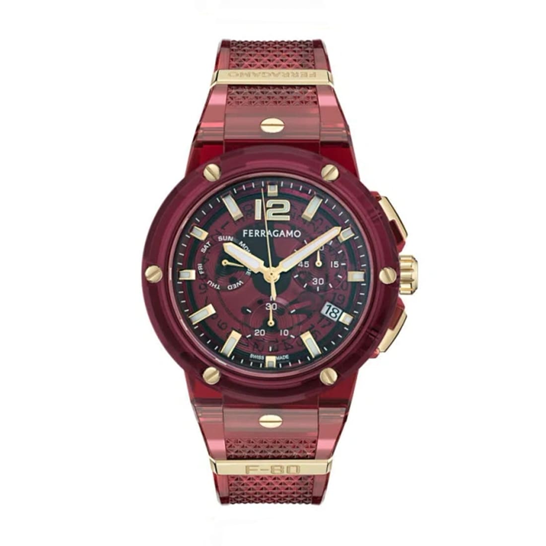 Burgundy watch