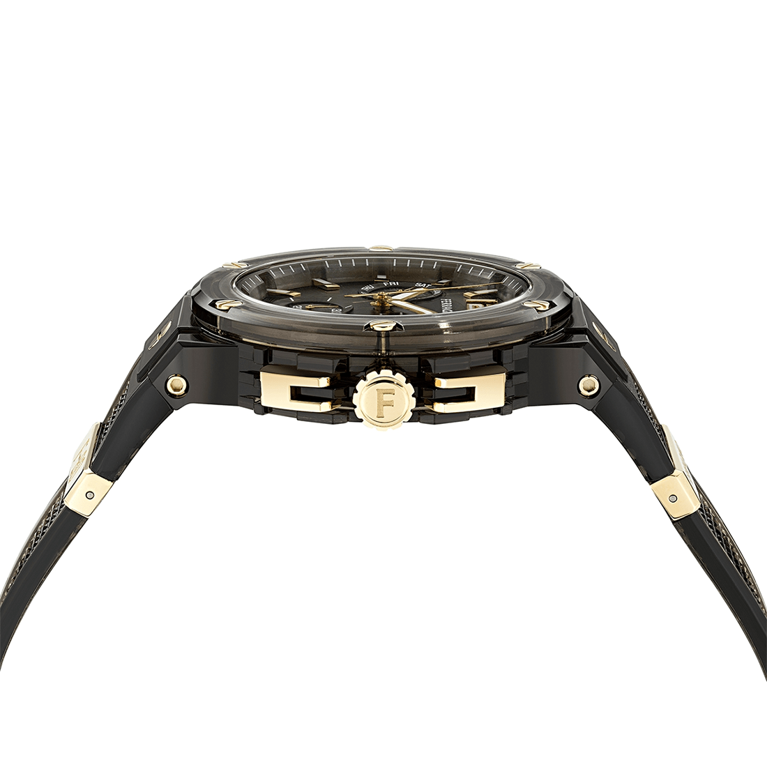 Ferragamo F-80 Translucent Chronograph Black Dial Watch SF5T00125 / 790101 thumbnail 4