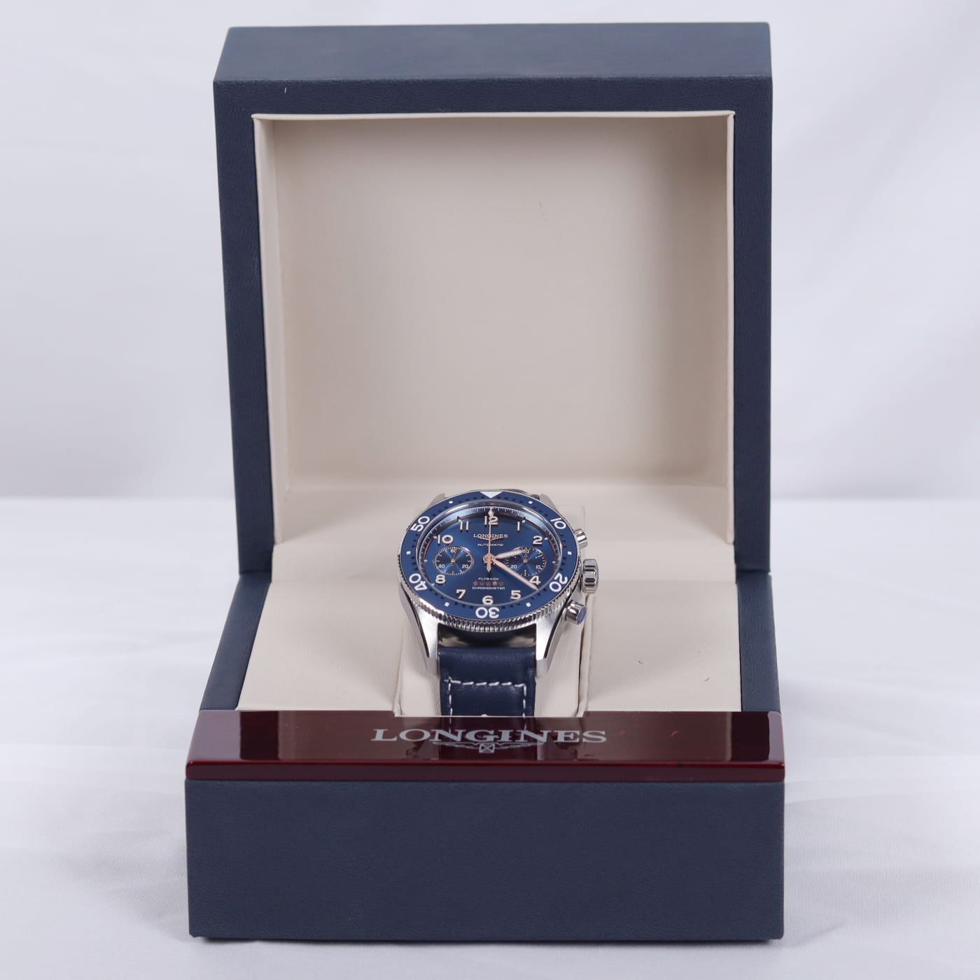 Longines Spirit Flyback 42 mm, Blue Dial, Blue Strap Automatic Watch, L3.821.4.93.2 thumbnail 2