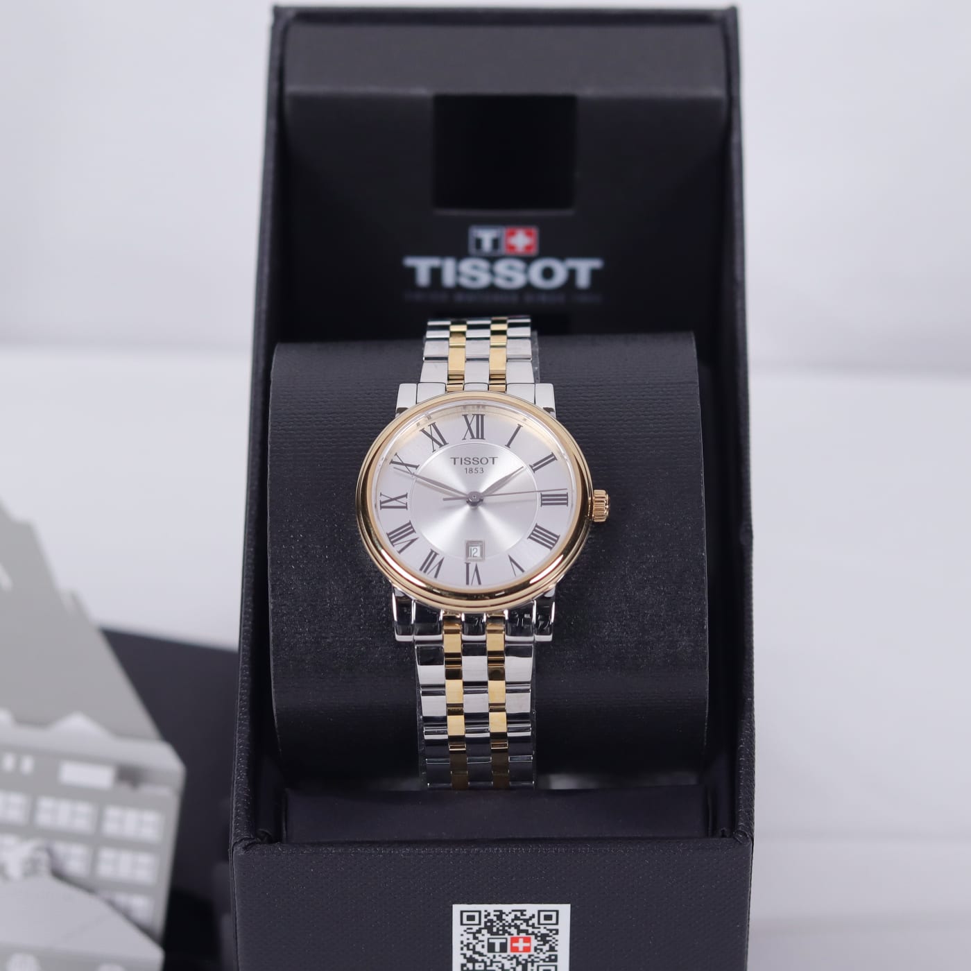 Tissot T-Wave Quartz Two-Tone Strap White Dial Watch T122.210.22.033.00 thumbnail 3