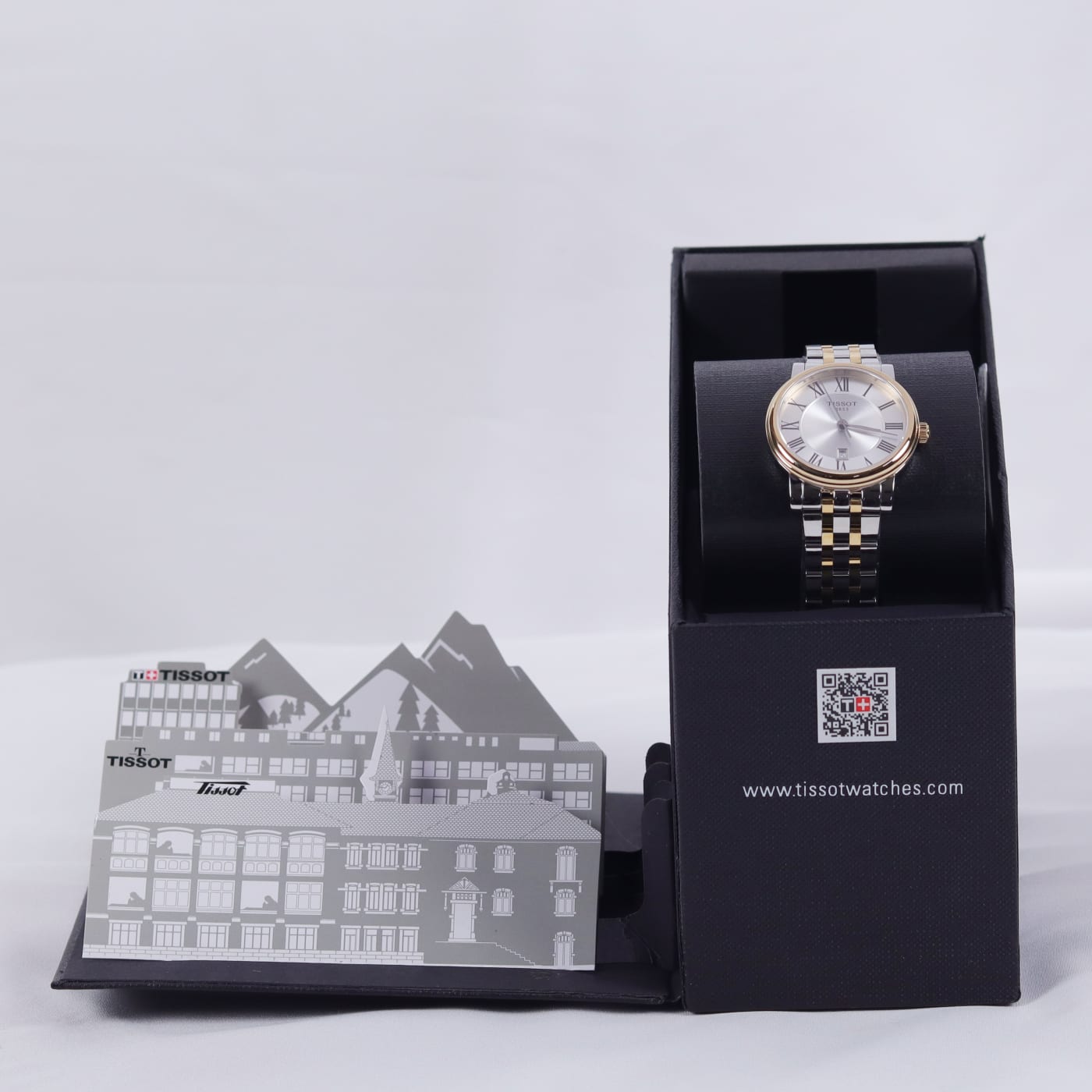 Tissot T-Wave Quartz Two-Tone Strap White Dial Watch T122.210.22.033.00 thumbnail 2