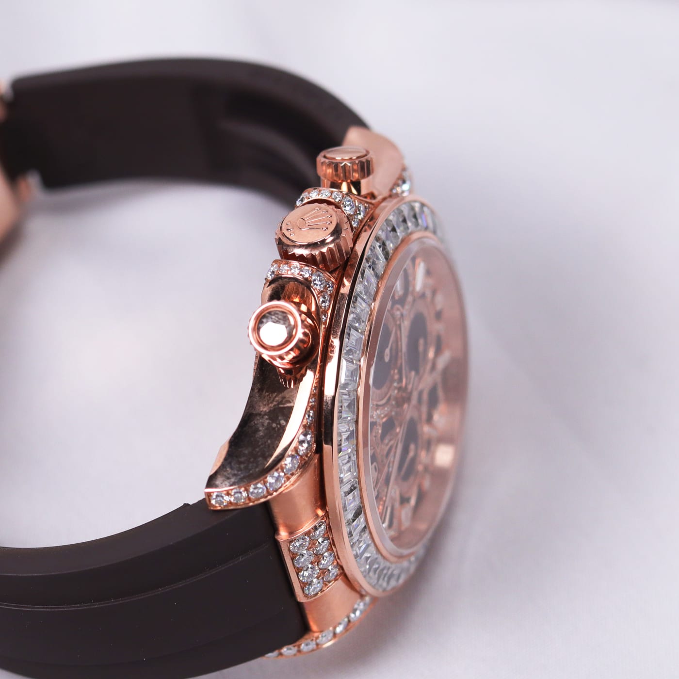 Rolex Daytona 'Giraffe' 126555TBR Rose Gold Chestnut Brown Diamond Dial Watch thumbnail 7