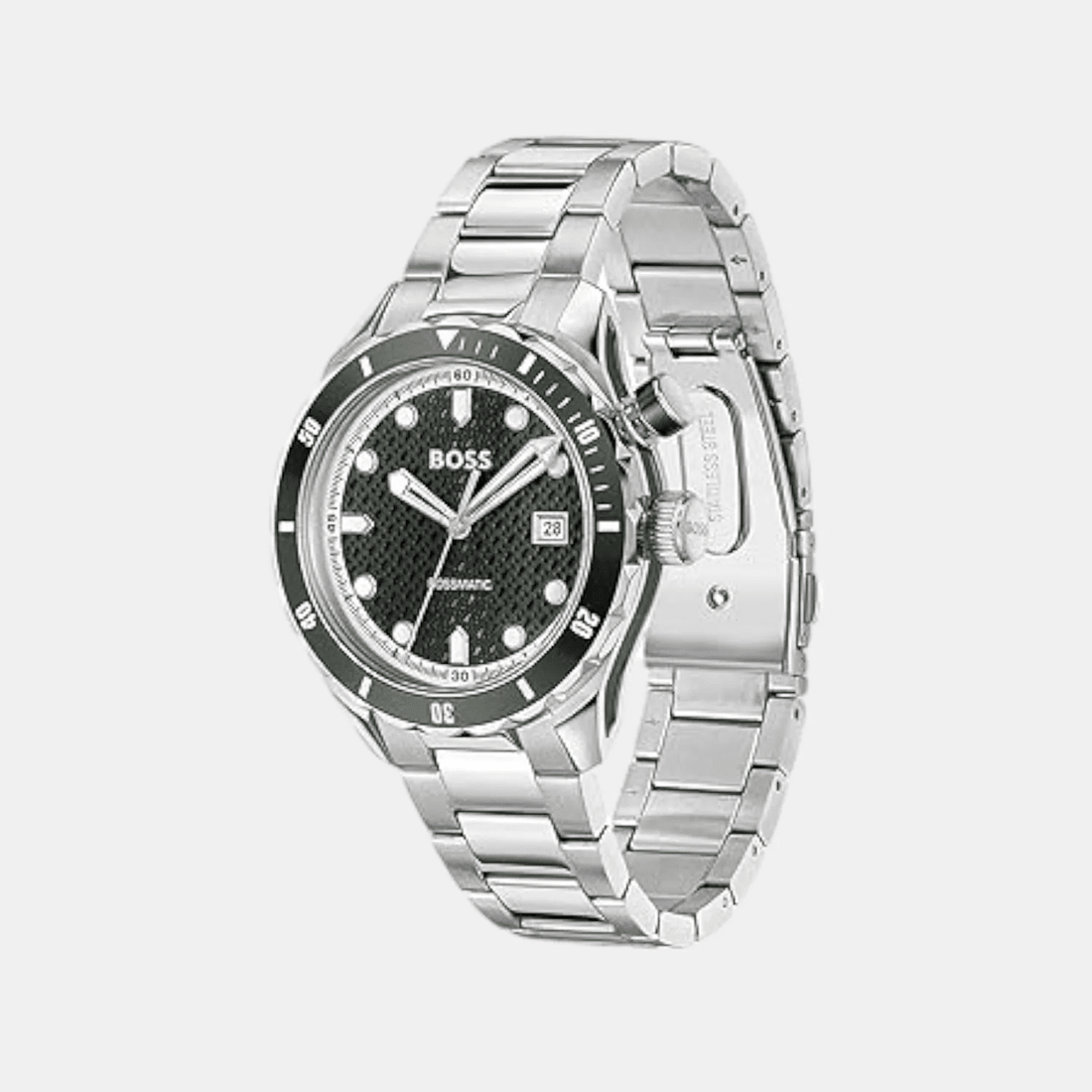 Boss Bossmatic Men Automatic Green Dial Analog Stainless Steel Watch 1514178 thumbnail 2