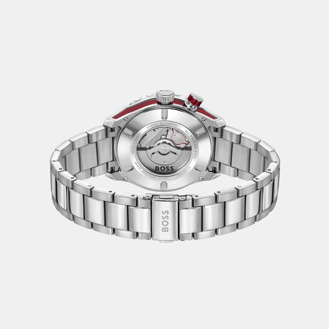 Boss Bossmatic Men Automatic Red Dial Analog Stainless Steel Watch 1514179 thumbnail 3
