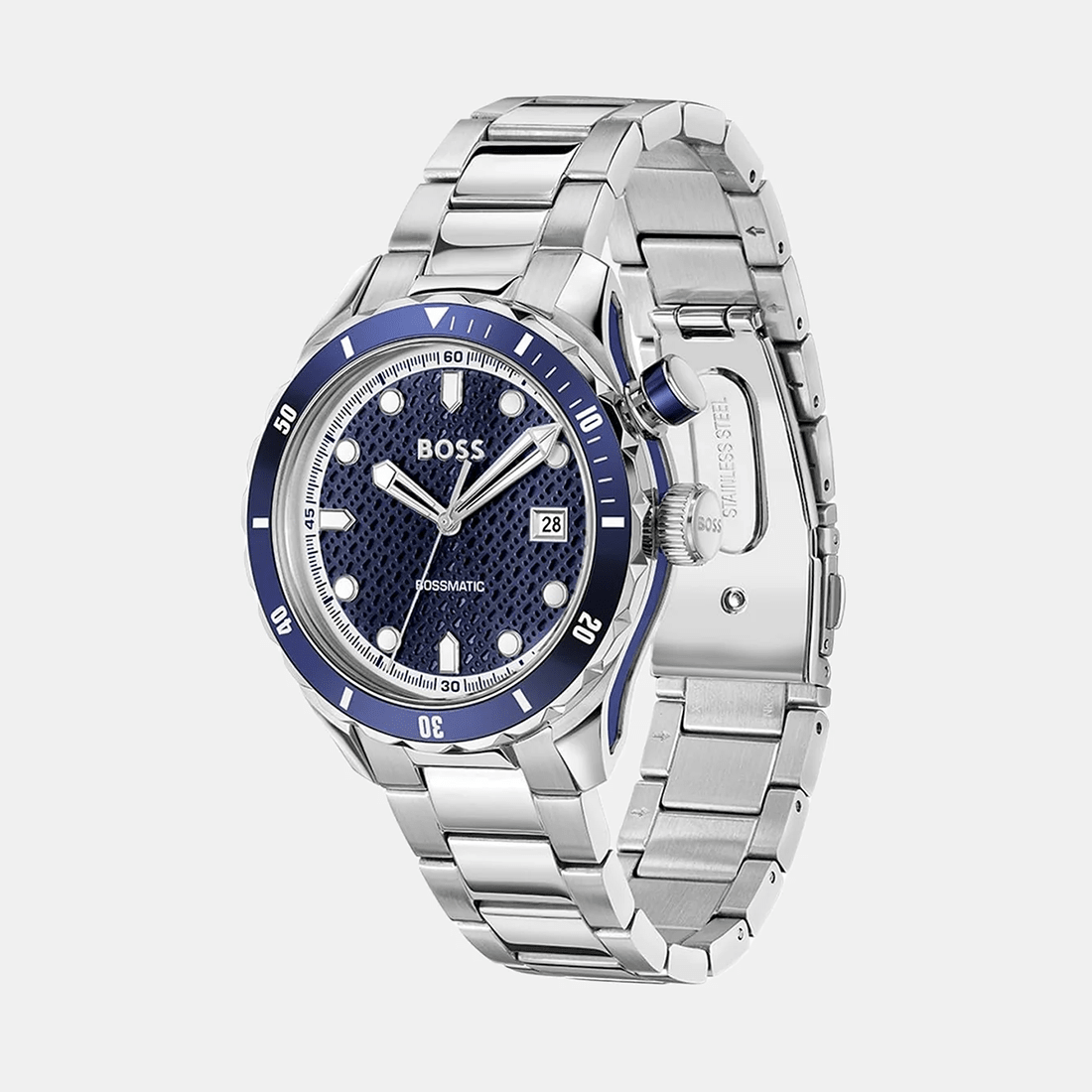 Boss Bossmatic Men Automatic Blue Dial Analog Stainless Steel Watch 1514177 thumbnail 2
