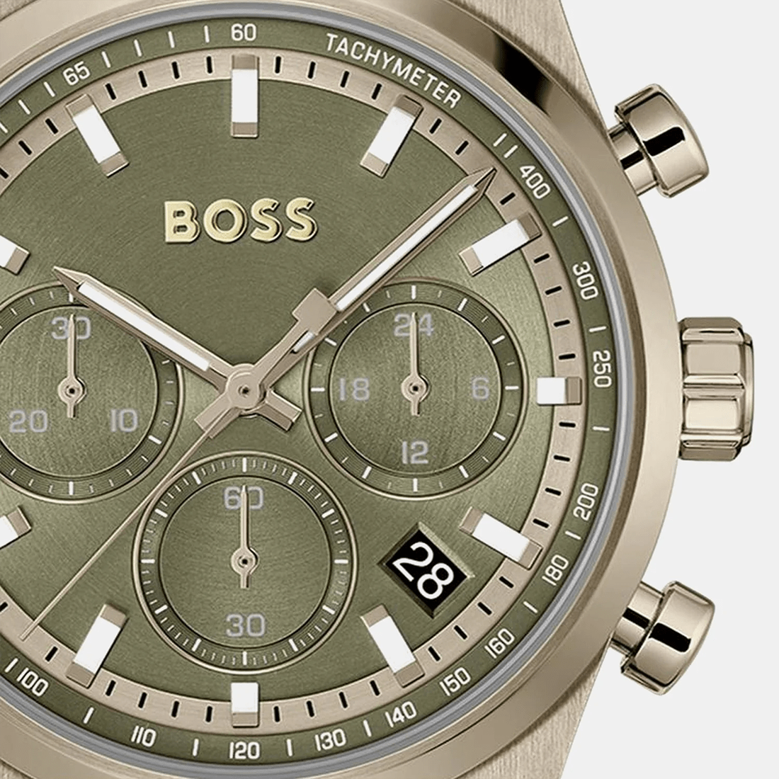 Boss Candor Chrono Men Quartz Green Dial Chronograph Stainless Steel Watch 1514222 thumbnail 4