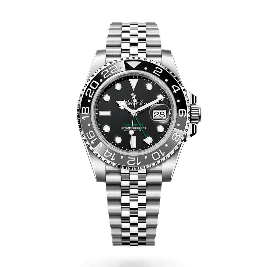 Rolex GMT-Master II Oyster, 40 mm, Oystersteel Black Dial Watch M126710GRNR-0003
