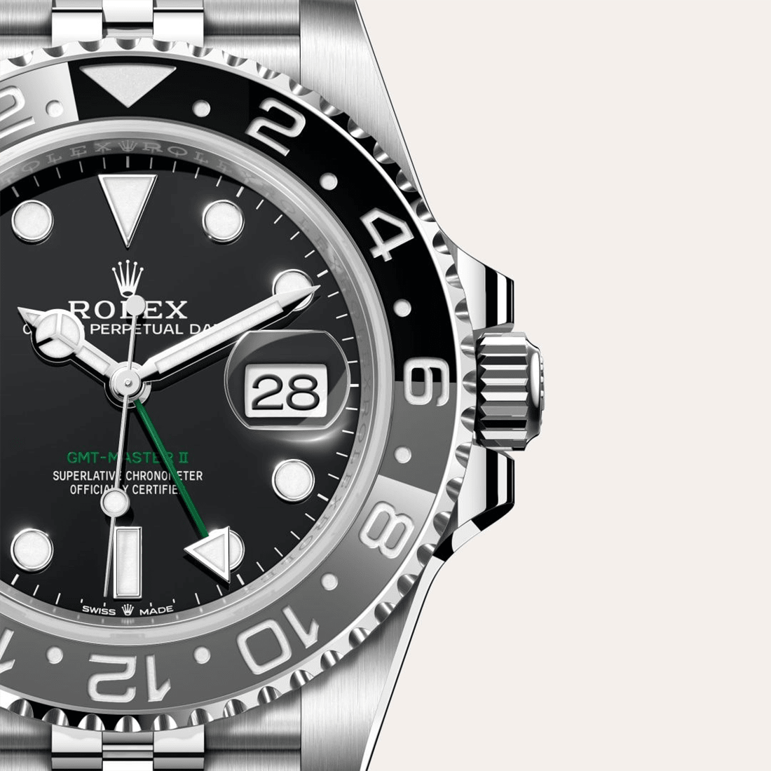 Rolex GMT-Master II Oyster, 40 mm, Oystersteel Black Dial Watch M126710GRNR-0003 thumbnail 3
