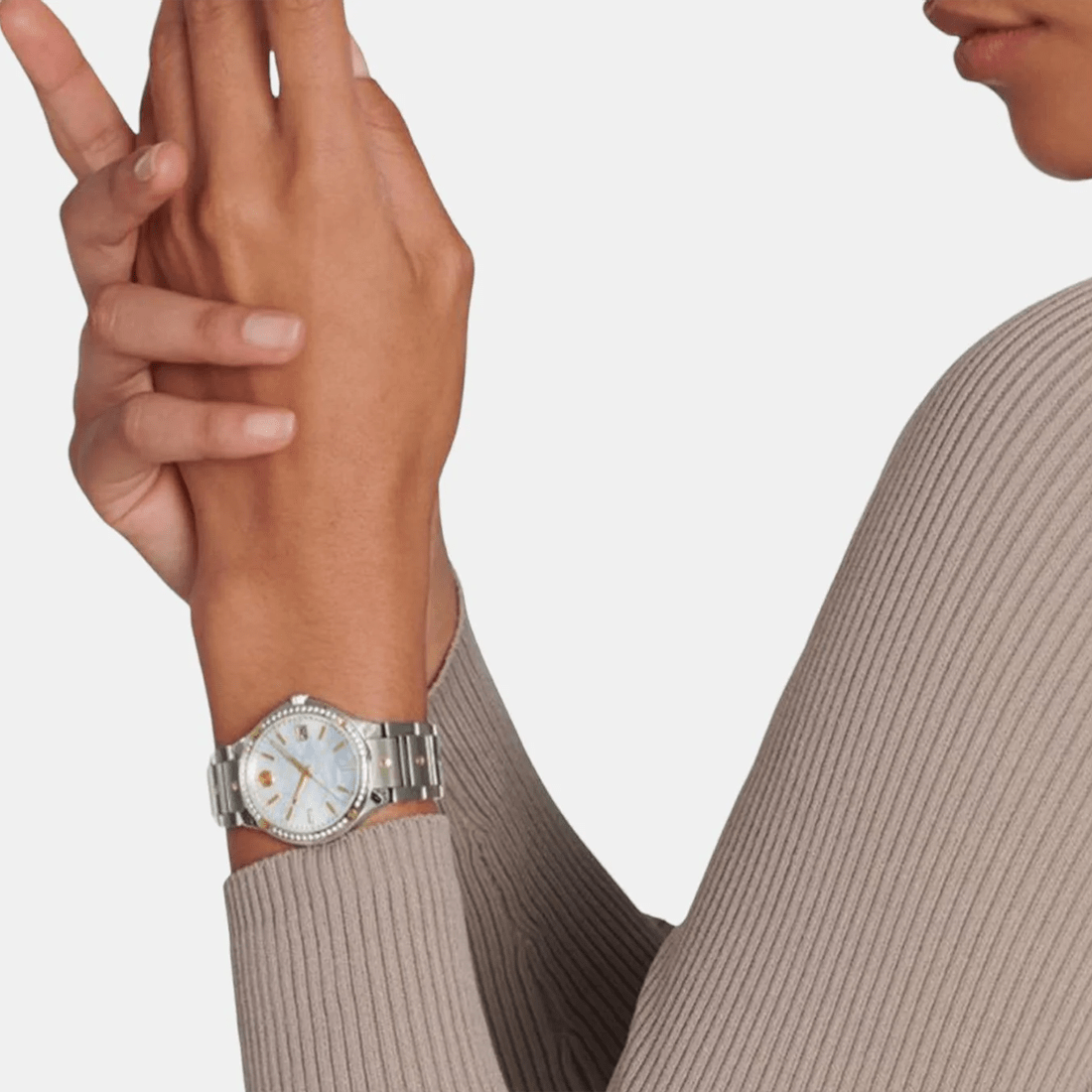 Movado SE Two-Tone Diamond and Mother-of-Pearl Women's Watch 0607517 thumbnail 3
