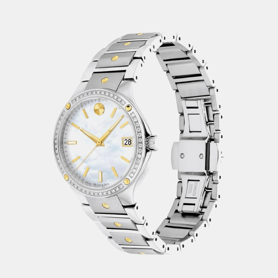 Movado SE Two-Tone Diamond and Mother-of-Pearl Women's Watch 0607517 thumbnail 2