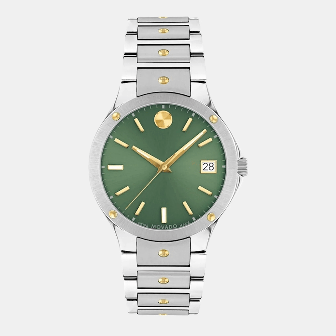 Movado Sports Edition Two-Tone Green Dial Women's Watch 0607635