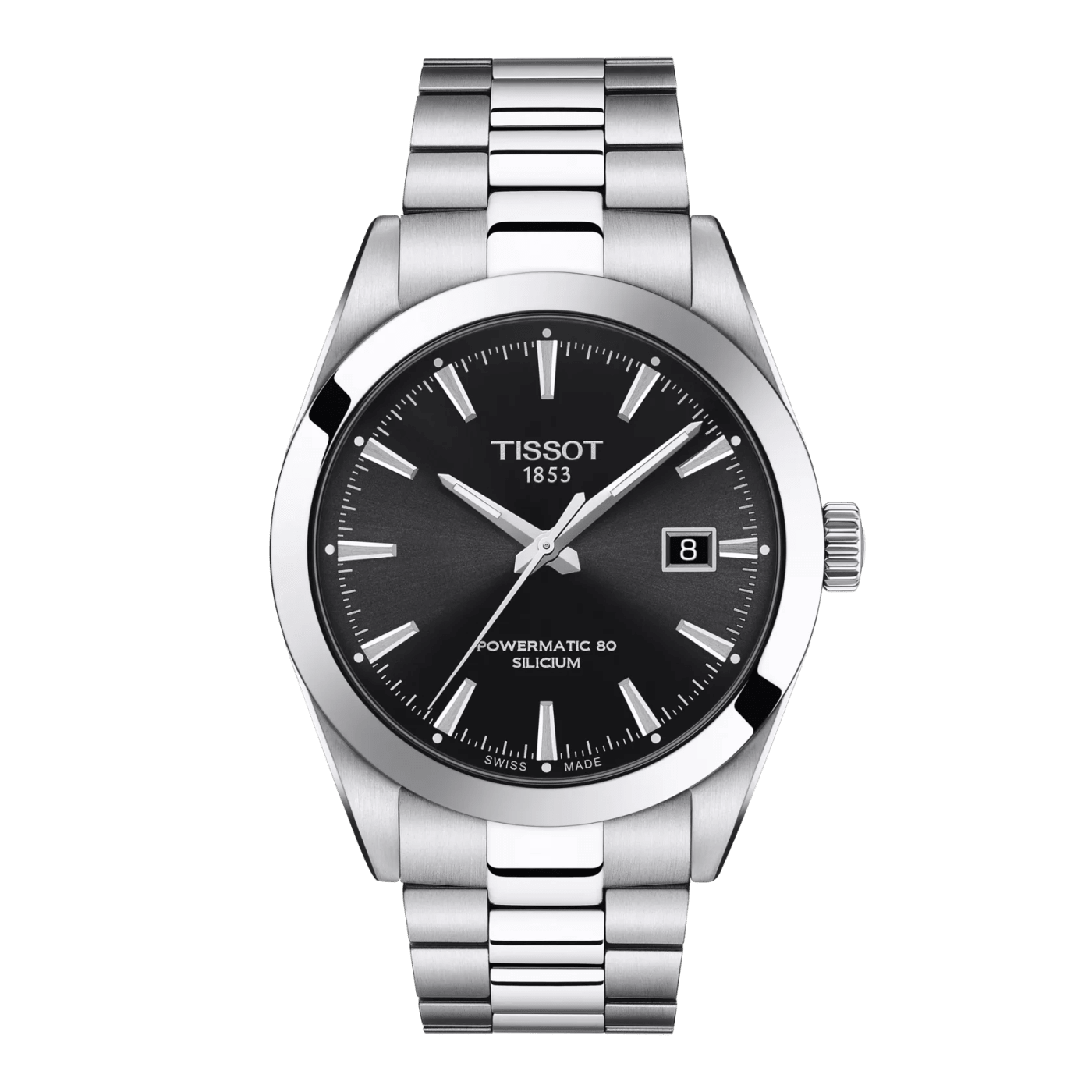 Tissot Gentleman Powermatic 80 Silicium 40mm Black Dial Steel Men's Watch T127.407.11.051.00