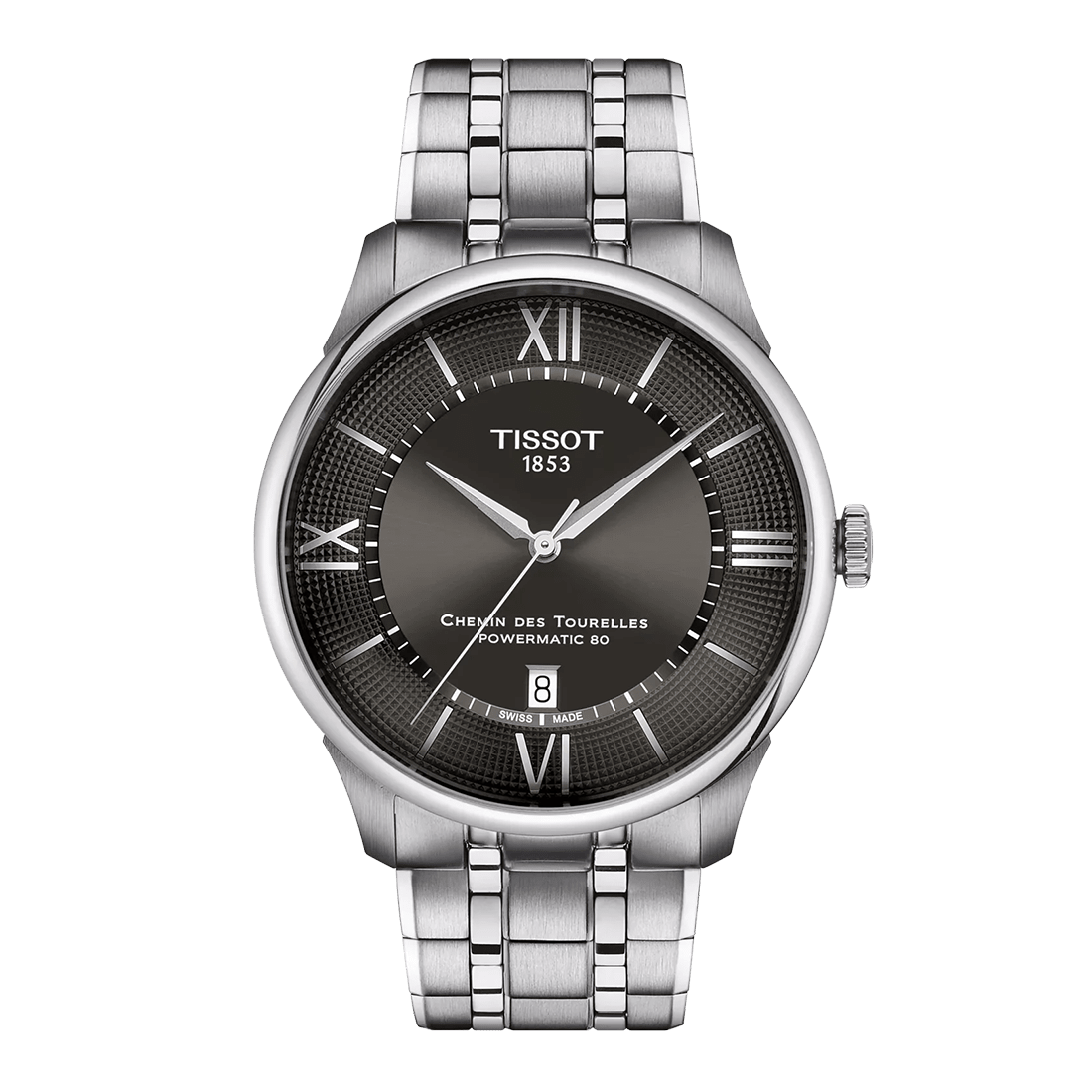 Tissot Chemin Des Tourelles 42mm Powermatic 80 Anthracite Grey Dial Men's Watch T139.407.11.068.00