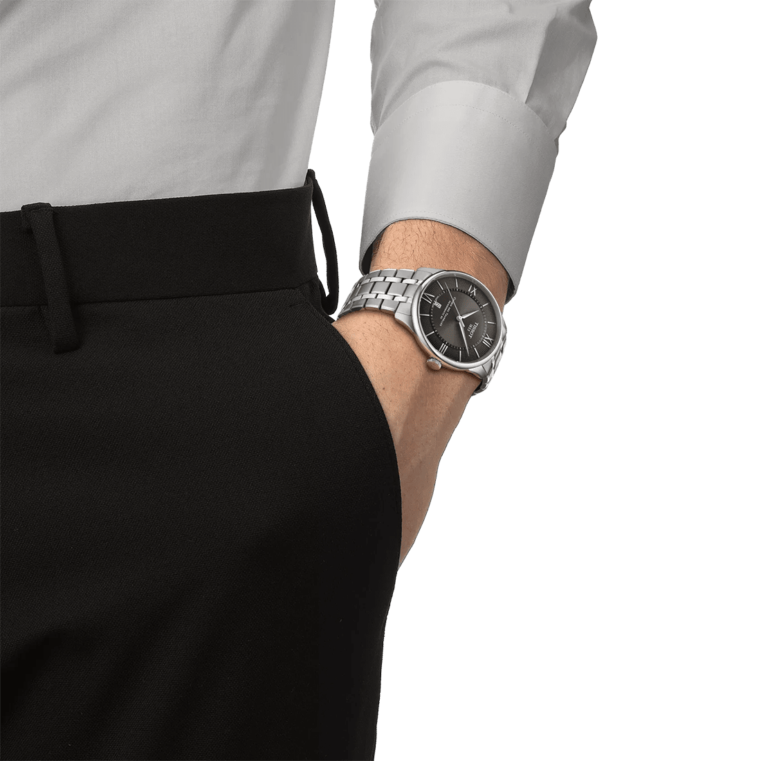Tissot Chemin Des Tourelles 42mm Powermatic 80 Anthracite Grey Dial Men's Watch T139.407.11.068.00 thumbnail 4