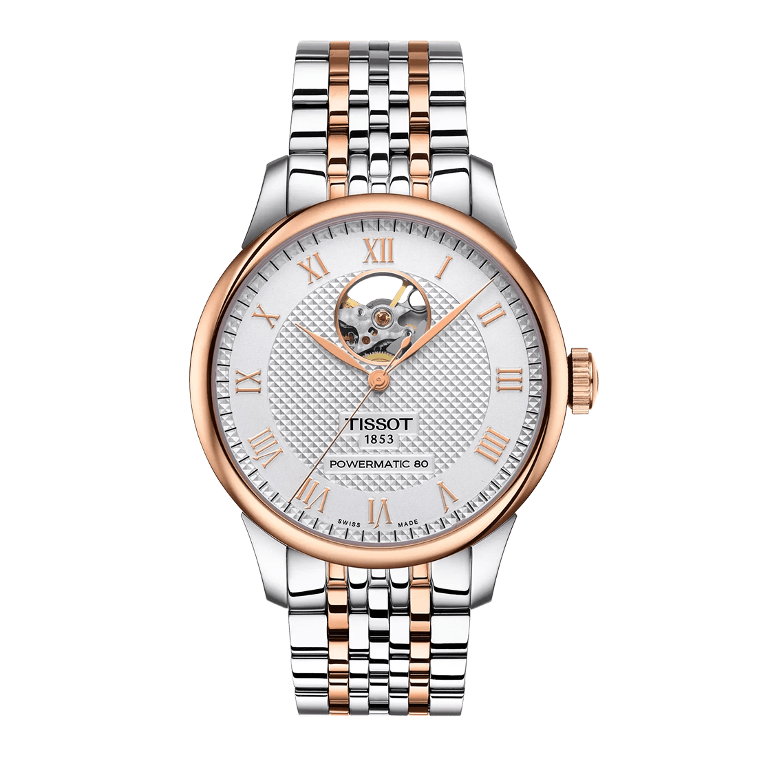 Tissot Le Locle Powermatic 80 Open Heart Two-Tone Watch T0064072203302