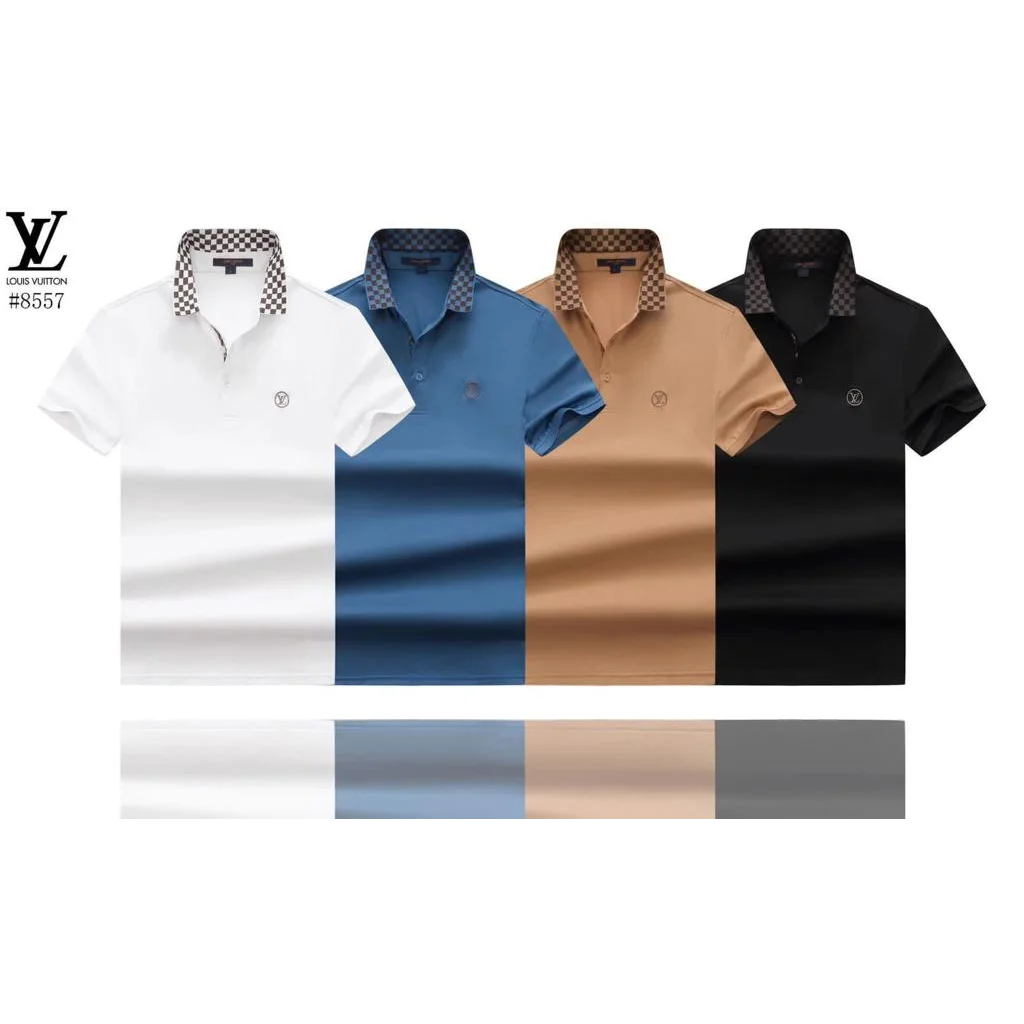 Louis Vuitton Brown Premium Quality Polo Tees-0