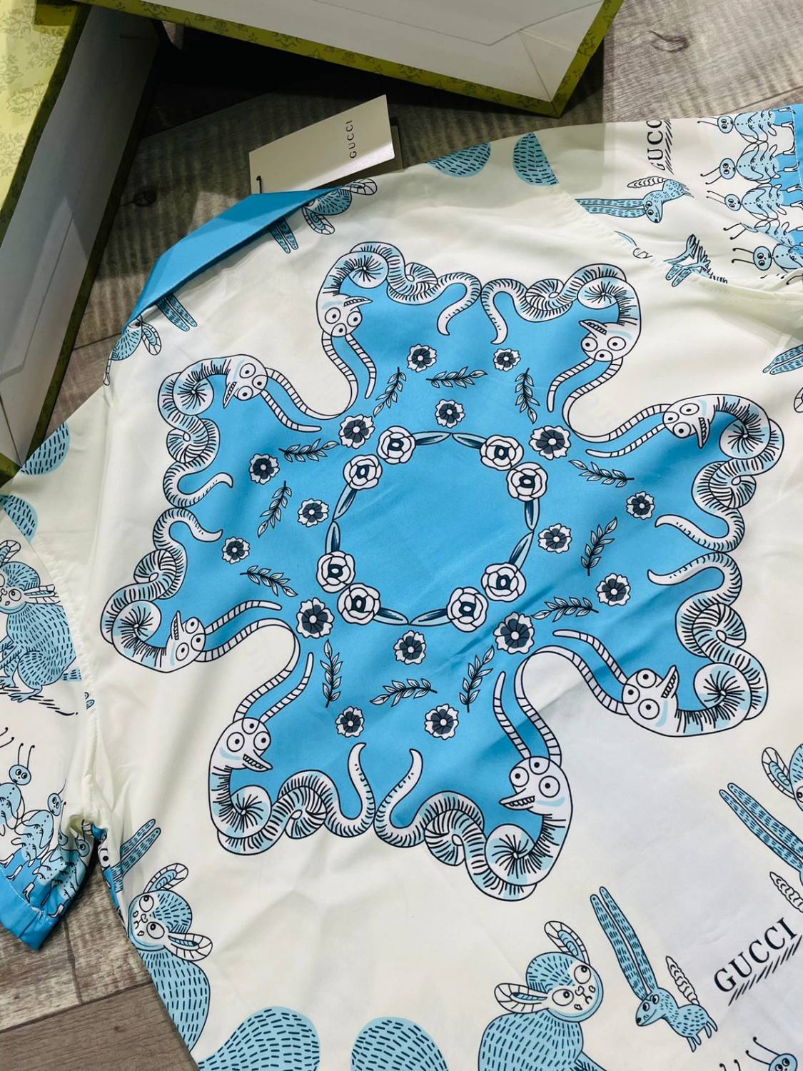 Gucci Sky Blue Premium Quality Shirt-7