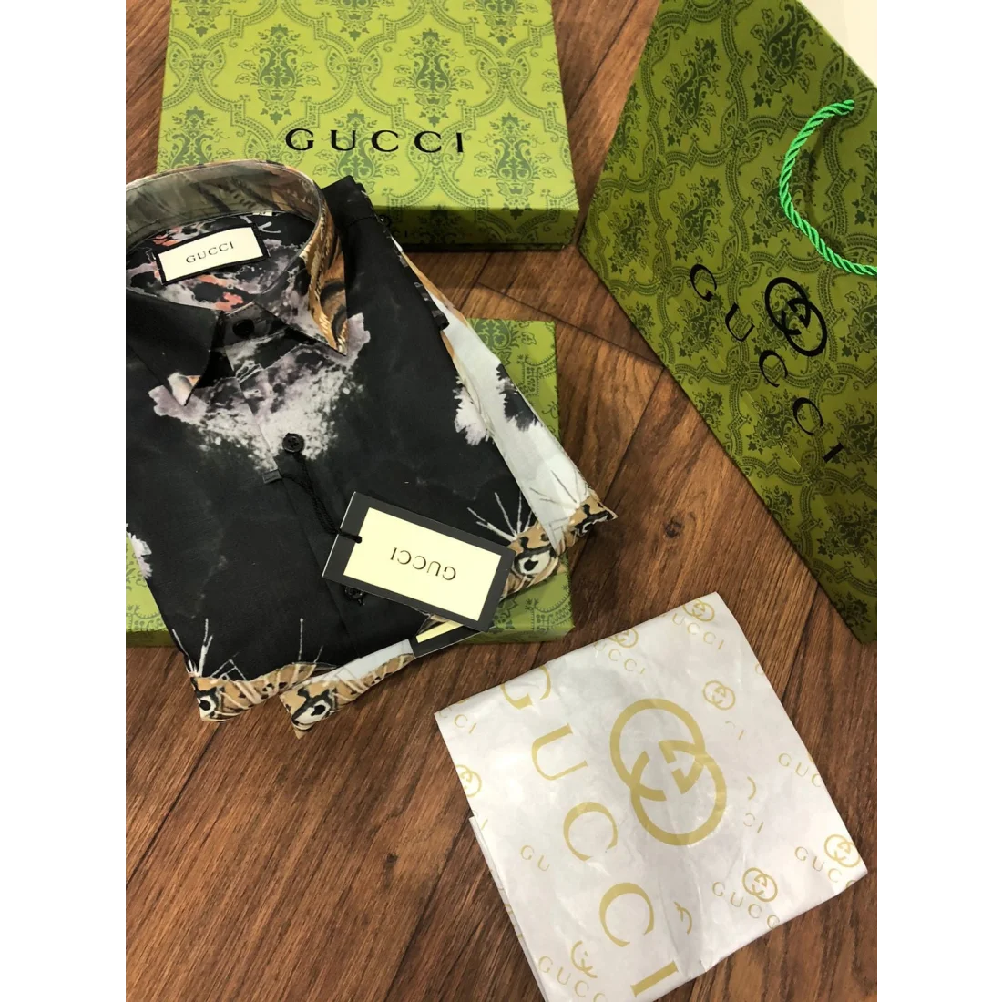 Gucci Tiger Printed White Premium Quality Shirt-6