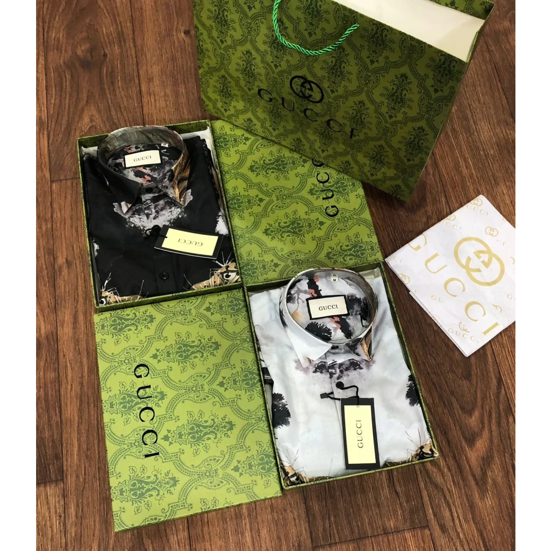 Gucci Tiger Printed White Premium Quality Shirt-1