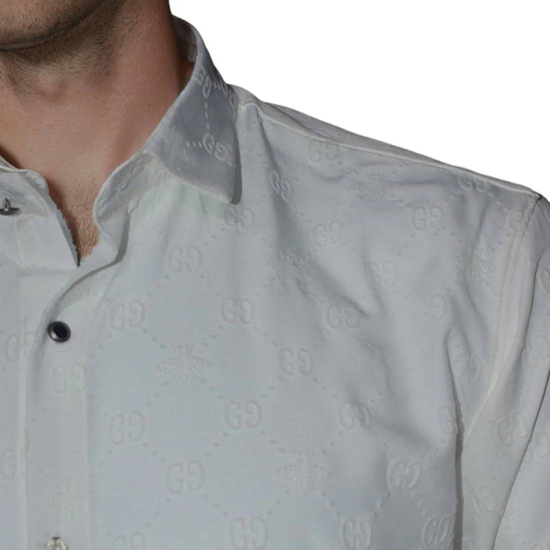 Gucci White Premium Quality Designer Shirt-4