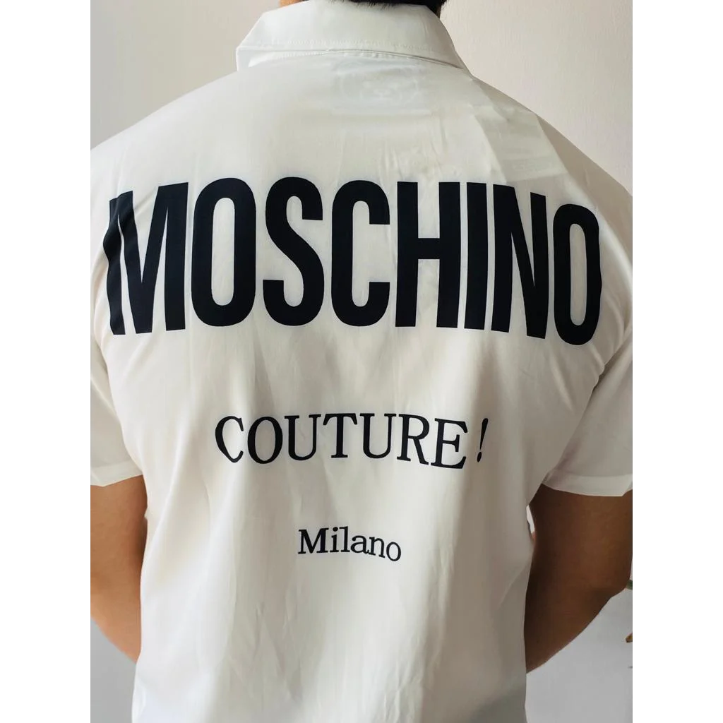 Moschino White Premium Quality Half Sleeve Shirt-3