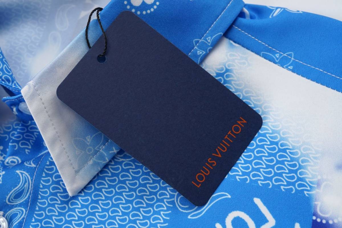 Louis Vuitton Sky Blue Premium Quality Shirt-3